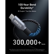 Anker 13-i-1 multifunksjonell hub - 2x USB-C, 3x USB-A, 100W Power Delivery - grå