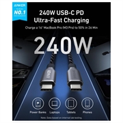Anker 13-i-1 multifunksjonell hub - 2x USB-C, 3x USB-A, 100W Power Delivery - grå
