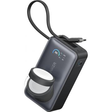 Anker MagGo 10000mAh Powerbank med Apple Watch lader - 35W - Svart