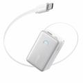 Anker Nano 10000mAh powerbank med uttrekkbar USB-C-kabel - 45W - hvit