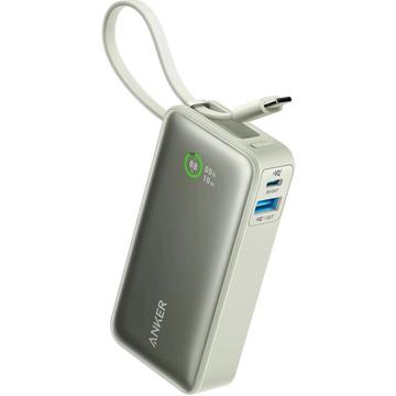 Anker Nano 545 10000mAh Powerbank med USB-C-kabel - 30W - Grønn