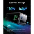 Anker Prime 27650mAh powerbank 250W - PD 3.1, to USB-C-porter, USB-A, smartskjerm - svart