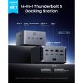 Anker Prime TB5 14-i-1 Thunderbolt 5-dokkingstasjon/hub - 140W, 120 Gbps, 8K - grå