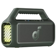 Anker Soundcore Boom 2 bærbar Bluetooth-høyttaler 80W - IPX7, RGB, BassUp 2.0 - grønn