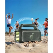 Anker Soundcore Boom 2 bærbar Bluetooth-høyttaler 80W - IPX7, RGB, BassUp 2.0 - grønn