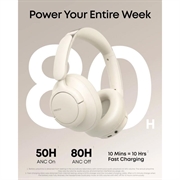 Anker Soundcore Q31i trådløse hodetelefoner med adaptiv støyreduksjon (ANC) - hvit