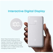 Anker Zolo 10000mAh powerbank - 22.5W - hvit