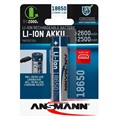 Ansmann MicroUSB Oppladbare 18650 Batteri - 2600mAh