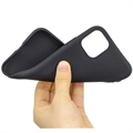 Anti-Fingeravtrykk Matt iPhone 11 Pro Max TPU-deksel - Svart
