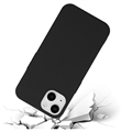 iPhone 15 Mot Fingeravtrykk Matte TPU-deksel - Svart