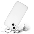 iPhone 15 Mot Fingeravtrykk Matte TPU-deksel - Hvit