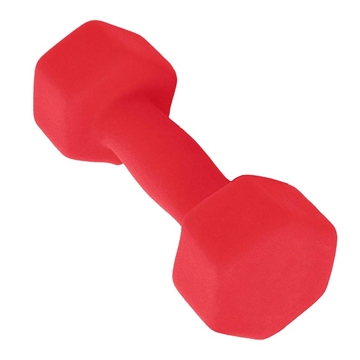 Antiskli Fitness Neopren Hantel - 4kg - Rød