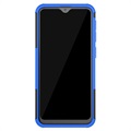 Anti-Slip Samsung Galaxy A20e Hybrid-deksel med Stativ - Blå / Svart