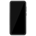 Anti-Slip Samsung Galaxy A70 Hybrid-deksel med Stativ - Svart