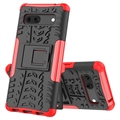 Google Pixel 7a Anti-Slip Hybrid-deksel med Stativ - Rød
