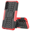 Samsung Galaxy A34 5G Anti-Skli Hybrid-deksel med Stativ - Rød