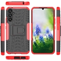 Samsung Galaxy A34 5G Anti-Skli Hybrid-deksel med Stativ - Rød