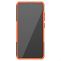 Samsung Galaxy A52 5G/A52s 5G Anti-Skli Hybrid-deksel med Stativ - Oransje / Svart