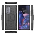 Anti-Slip Motorola Edge (2022) Hybrid-deksel med Stativ - Svart