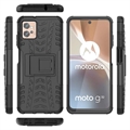 Anti-skli Motorola Moto G32 Hybrid-deksel med Stativ - Svart