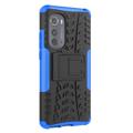Anti-Slip Motorola Edge (2022) Hybrid-deksel med Stativ - Blå / Svart