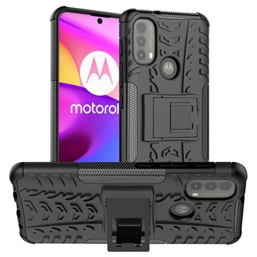 Anti-Slip Motorola Moto E20/E30/E40 Hybrid-deksel med Stativ
