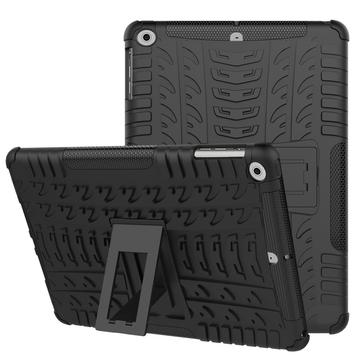 iPad 9.7 2017/2018 Anti-Slip Hybrid-deksel med Stativ - Svart