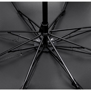 Anti-UV kompakt sammenleggbar paraply for sol og regn - svart
