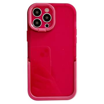 Dobbel Stativ iPhone 14 Pro Max Hybrid Deksel - Rød