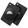 Apple AirTag 1/2 Spigen AirFit 2 lommebokholder - 2 stk. - svart