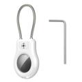 Apple AirTag/AirTag 2-etui med trådrem i rustfritt stål - hvit