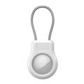 Apple AirTag/AirTag 2-etui med trådrem i rustfritt stål - hvit