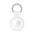 Apple AirTag 1/2 hjerteformet silikonetui - hvit