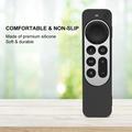 Apple TV 4K Siri Remote (3. generasjon) Beskyttende silikonetui med nøkkelbånd - svart