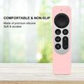 Apple TV 4K Siri Remote (3. generasjon) Beskyttende silikonetui med nøkkelbånd - Rosa