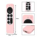 Apple TV 4K Siri Remote (3. generasjon) Beskyttende silikonetui med nøkkelbånd - Rosa