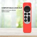Apple TV 4K Siri Remote (3. generasjon) Beskyttende silikonetui med nøkkelbånd - rød