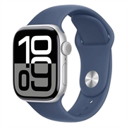 Apple Watch 10 GPS MWWA3QN/A - Aluminium, denim sportsbånd, S/M, 42mm