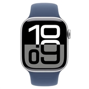 Apple Watch 10 GPS MWWA3QN/A - Aluminium, denim sportsbånd, S/M, 42mm
