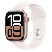 Apple Watch 10 GPS MWWH3QN/A - Aluminium, Light Blush Sportsbånd, S/M, 42mm - Roségull