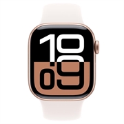 Apple Watch 10 GPS MWWJ3QN/A - Aluminium, Light Blush Sportsbånd, M/L, 42mm - Roségull