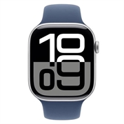 Apple Watch 10 GPS MWWL3QN/A - Aluminium, denim sportsbånd, S/M, 46mm