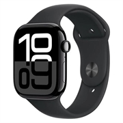 Apple Watch 10 GPS MWWQ3QN/A - Aluminium, svart sportsbånd, M/L, 46mm - Kulsvart