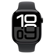 Apple Watch 10 GPS MWWQ3QN/A - Aluminium, svart sportsbånd, M/L, 46mm - Kulsvart