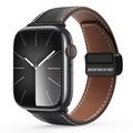 Apple Watch (38/40/SE/41/42mm) Dux Ducis YA-rem i ekte skinn med M-spenne - svart