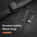 Apple Watch (38/40/SE/41/42mm) Dux Ducis YA-rem i ekte skinn med M-spenne - svart