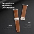 Apple Watch (38/40/SE/41/42mm) Dux Ducis YA-rem i ekte skinn med M-spenne - brun