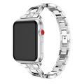 Apple Watch (42/44/SE/45/46/49mm) armbånd i diamantstål for kvinner - sølv