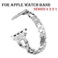 Apple Watch (42/44/SE/45/46/49mm) armbånd i diamantstål for kvinner - sølv