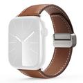 Apple Watch (42/44/SE/45/46/49mm) Dux Ducis YA-rem i ekte skinn med M-spenne - brun